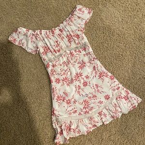 Ale by Alessandra short white & red dress